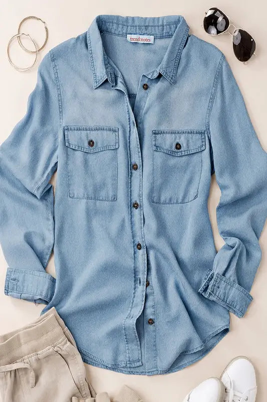 Maternity button down shirt