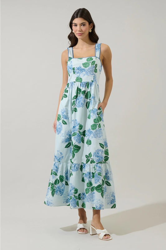 Hydrangea maxi dress